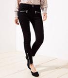 Loft Curvy Zip Skinny Jeans In Black