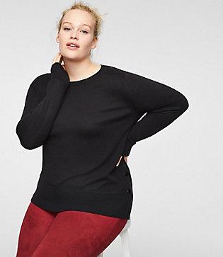 Loft Plus Side Button Tunic Sweater