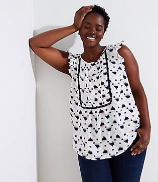 Loft Plus Ikat Bib Flutter Shell