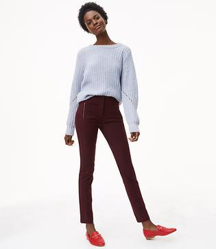 Loft Skinny Zip Pocket Bi-stretch Pants In Marisa Fit