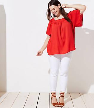 Loft Plus Fluid Square Neck Top