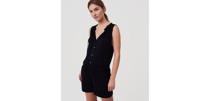 Loft Beach Tie Neck Romper