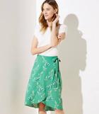Loft Flower Branch Wrap Skirt
