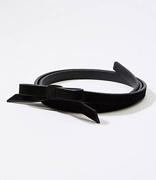 Loft Suede Bow Skinny Belt