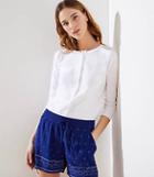 Loft Border Fluid Drawstring Shorts With 4 Inch Inseam