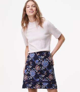 Loft Evening Garden Shift Skirt