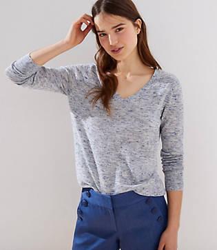 Loft Spacedye Double V Sweater
