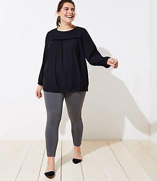 Loft Plus Leggings In Shimmer Ponte