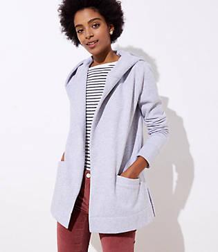 Loft Terry Open Hoodie
