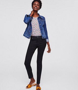 Loft Modern Performance Stretch Skinny Jeans In Black