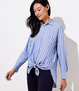 Loft Striped Tunic Shirt