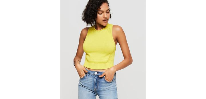 Loft Lou & Grey Limelight Crop Sweater Tank