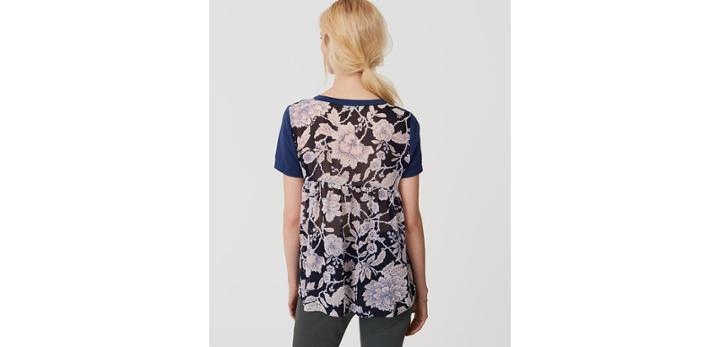 Loft Vine Mixed Media Sweater Tee