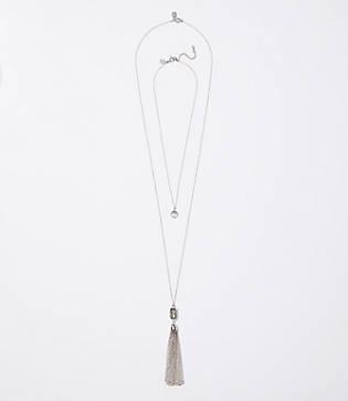 Loft Stone & Tassel Pendant Necklace Set