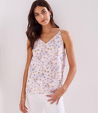 Loft Embroidered Bar Back Strappy Cami