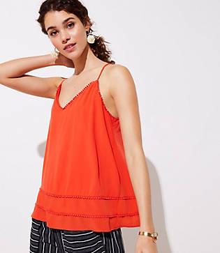 Loft Dot Trim Strappy Cami
