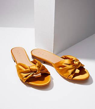 Loft Satin Knot Slide Sandals