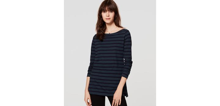 Loft Striped Vintage Soft Tunic Tee
