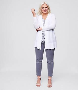 Loft Plus Sheer Open Cardigan