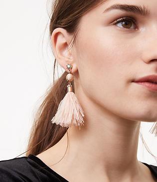 Loft Feather Tassel Earrings