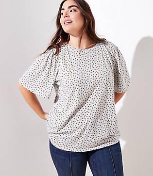 Loft Plus Posy Puff Sleeve Tee