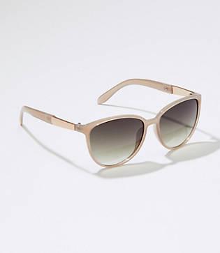 Loft Iridescent Bar Cateye Sunglasses