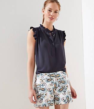 Loft Paisley Tailored Shorts
