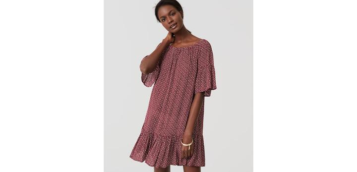 Loft Beach Star Off The Shoulder Flounce Dress