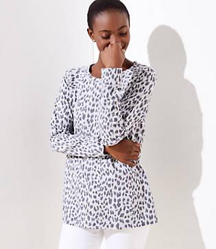 Loft Leopard Print Sweatshirt