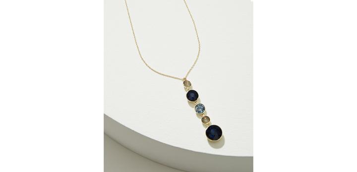 Loft Stacked Crystal Pendant Necklace