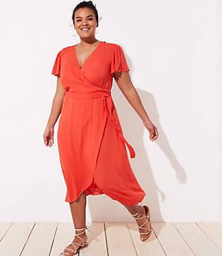 Loft Plus Loft Beach Bloom Tie Waist Dress