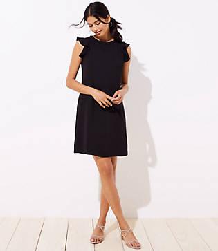 Loft Flutter Sleeve Dress