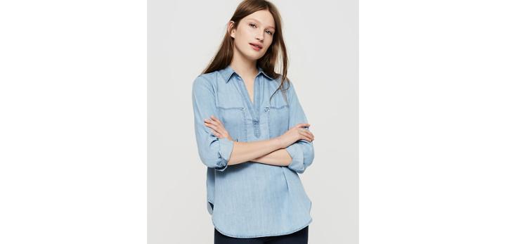 Loft Lou & Grey Chambray Boyfriend Tunic