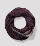 Loft Mixed Plaid Infinity Scarf