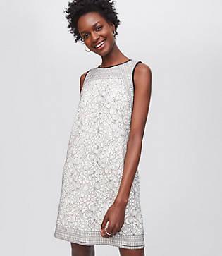Loft Shadow Floral Lace Dress