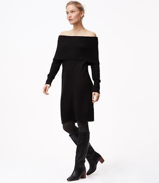 Loft Off The Shoulder Sweater Dress