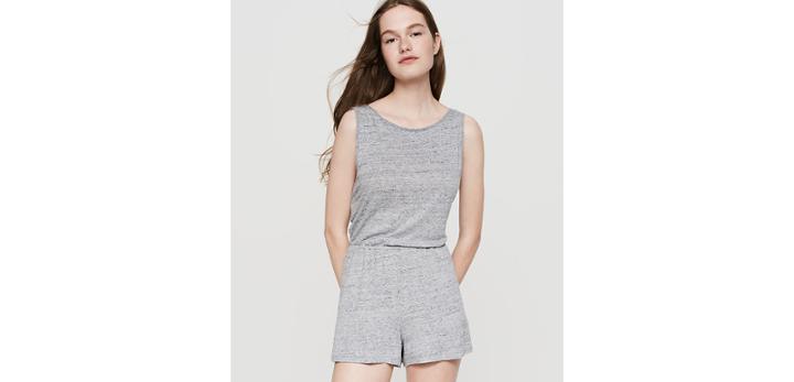 Loft Lou & Grey Linen Jersey Twist Romper
