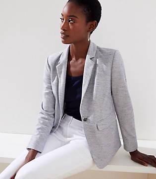 Loft Striped Knit Modern Blazer