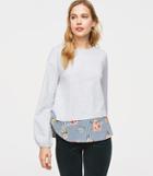 Loft Floral Stripe Two In One Sweatshirt