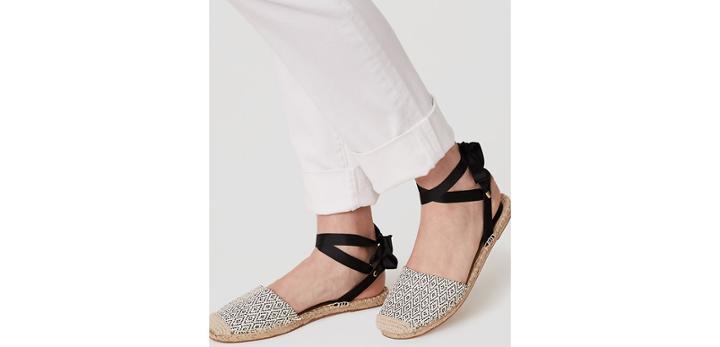 Loft Diamond Ankle Tie Espadrilles