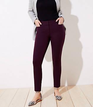 Loft Twill Skinny Ankle Pants In Curvy Fit