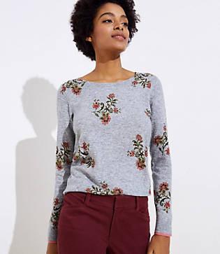 Loft Blooming Vine Sweater
