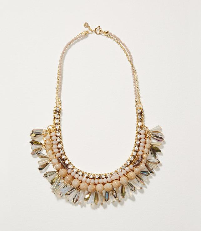 Loft Flamingo Crystal Beaded Necklace