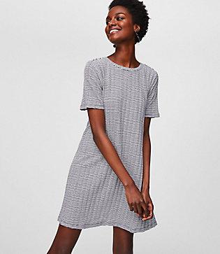 Loft Bow Back Short Sleeve Swing Dress