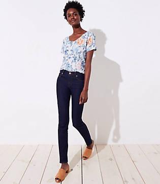 Loft Modern Skinny Jeans In Dark Rinse