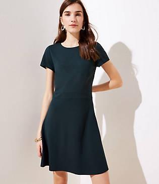 Loft Ponte Flare Dress