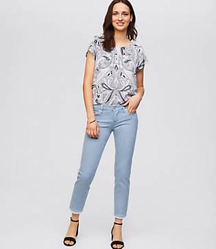 Loft Slim Boyfriend Jeans In Seafarer Grey