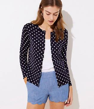 Loft Dotted Signature Cardigan