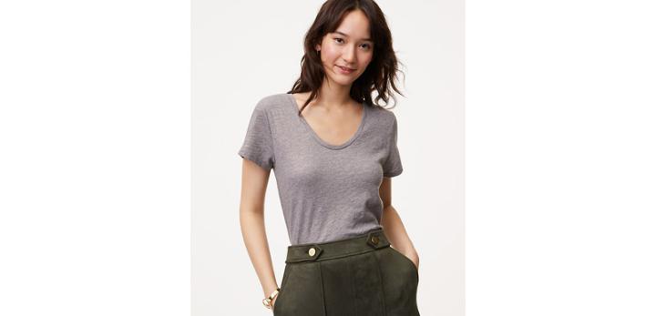 Loft Foiled Heathered Vintage Soft Tee