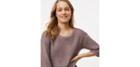 Loft Relaxed Shirttail Sweater